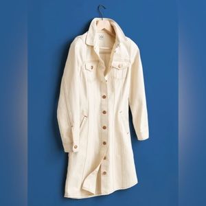 J. Crew Dresses | J Crew Ecru Denim Button-Up Dress